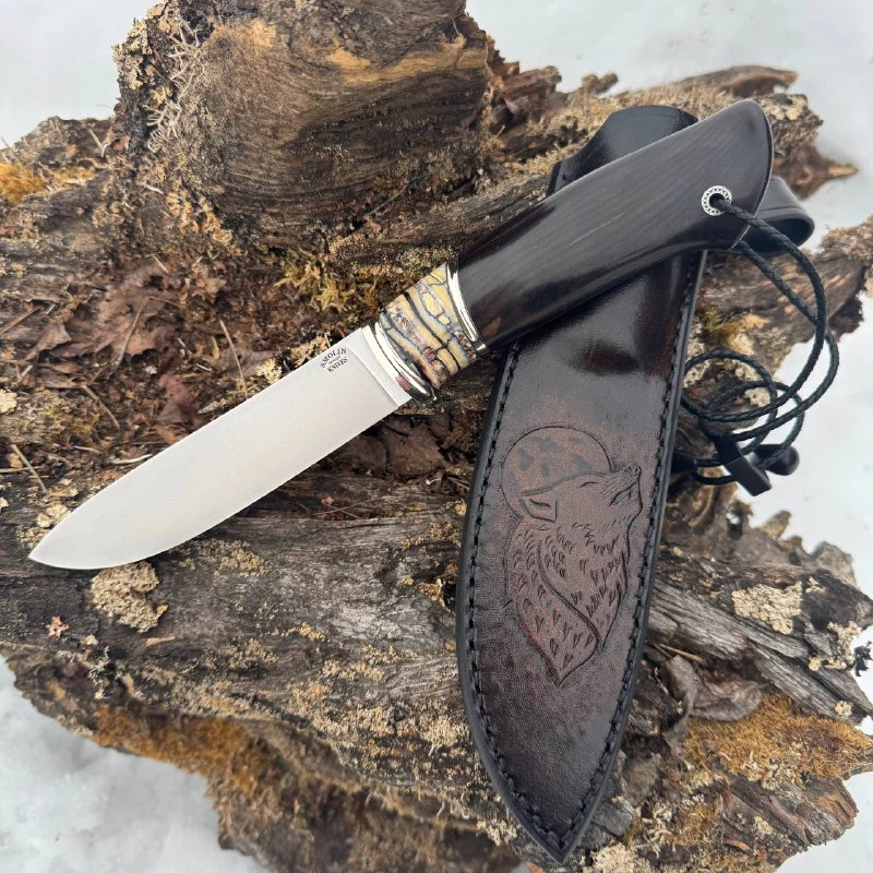 Нож ручной работы. Сталь Qpm-420v фото